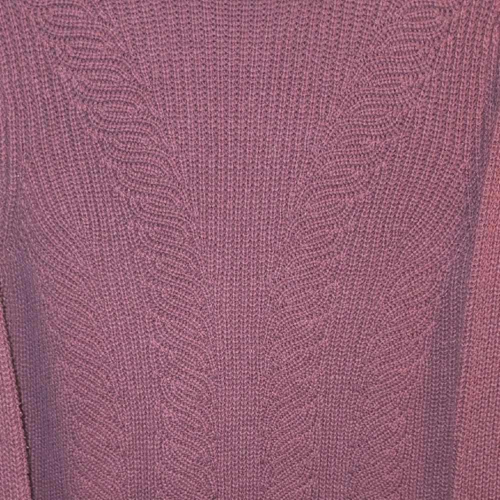Croft & Barrow Rich Burgundy Cable Knit Sweater - Picture 3 of 5